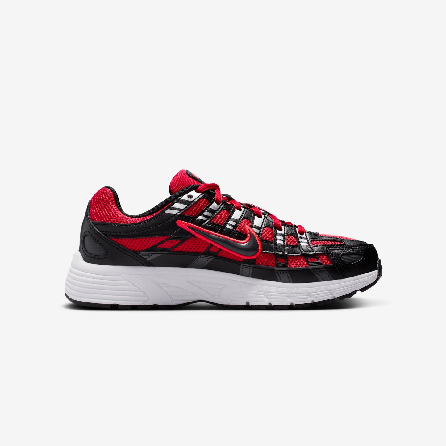 Nike P-6000 University Red Metallic Silver Dark Smoke Grey Black (GS)