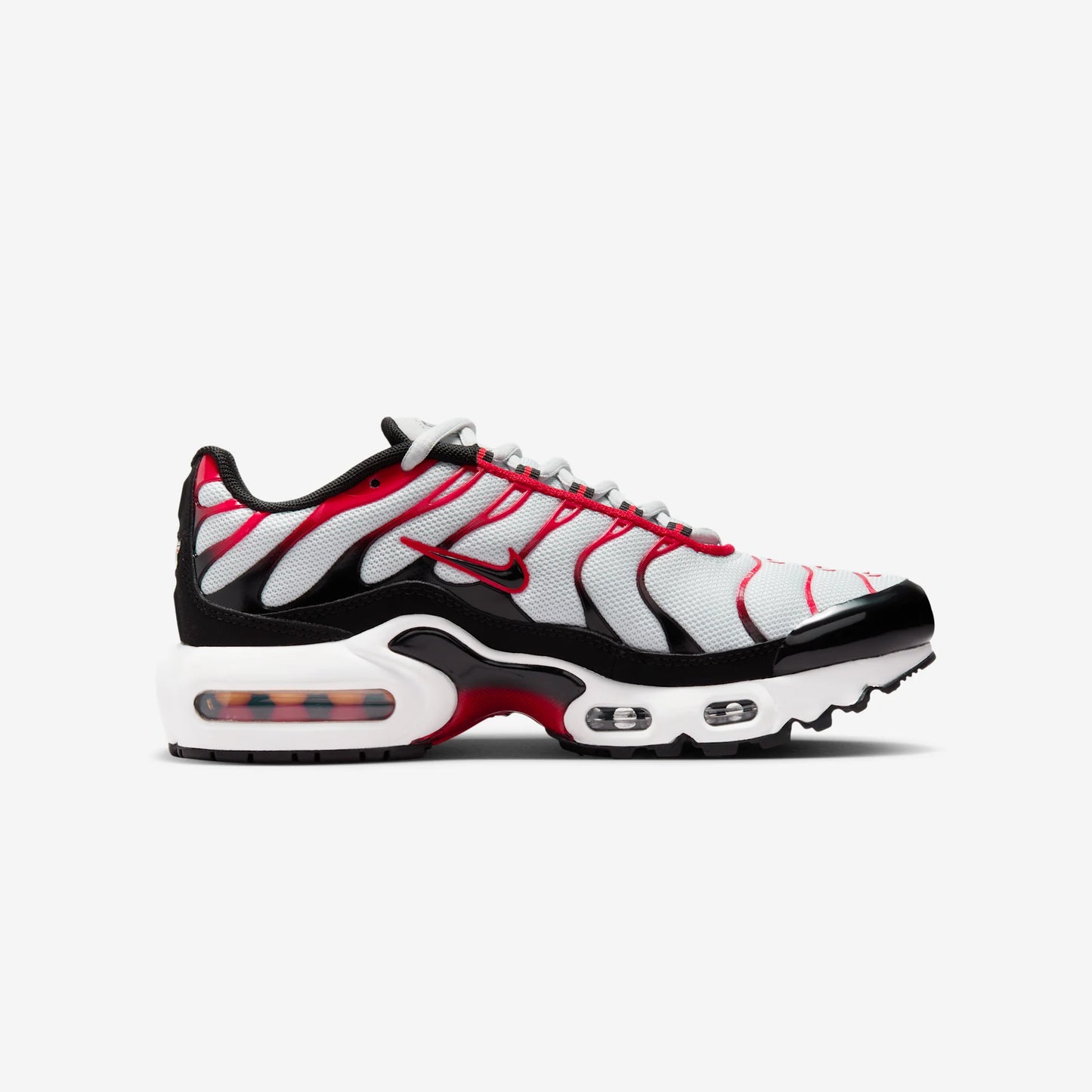 Nike Air Max Plus Pure Platinum Black White University Red (GS)
