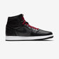 Jordan 1 Retro High Black Satin Gym Red