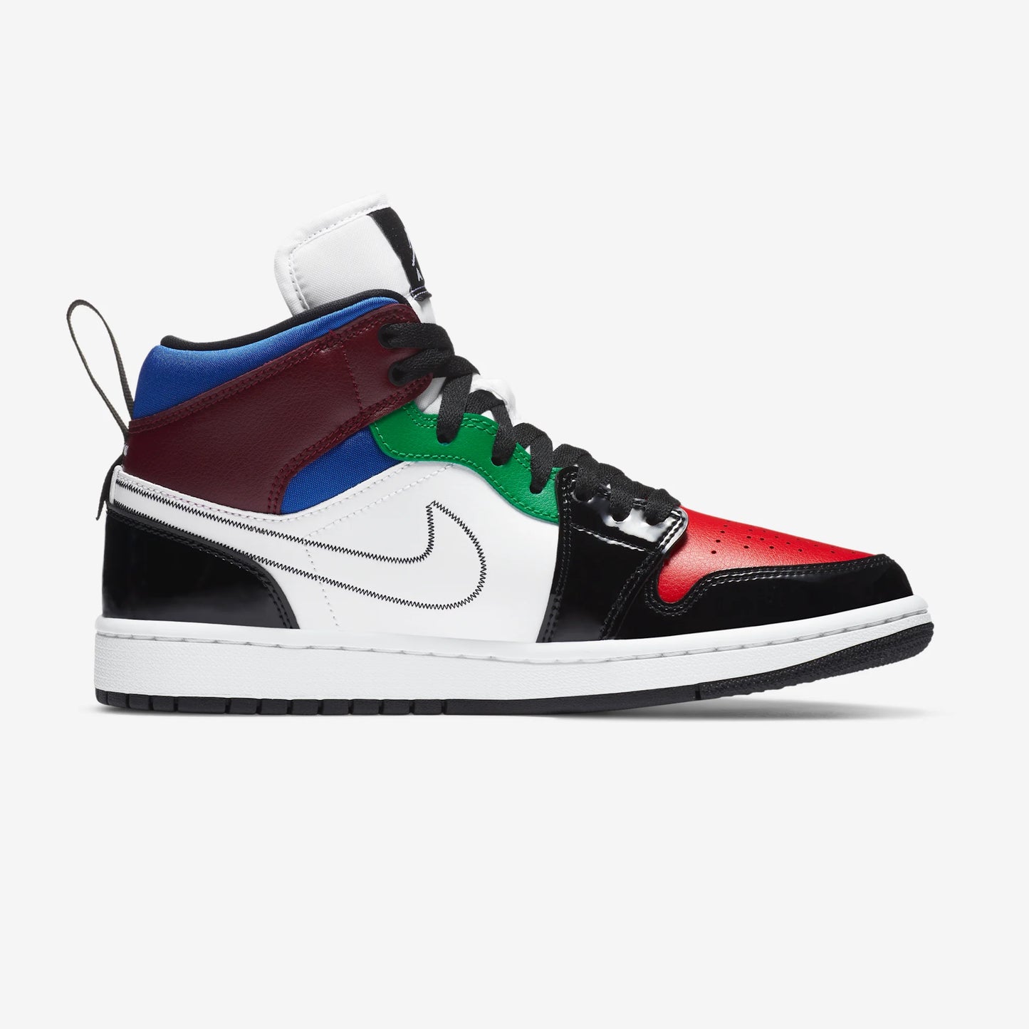 Jordan 1 Mid SE Black White Multi-Color (Women's)