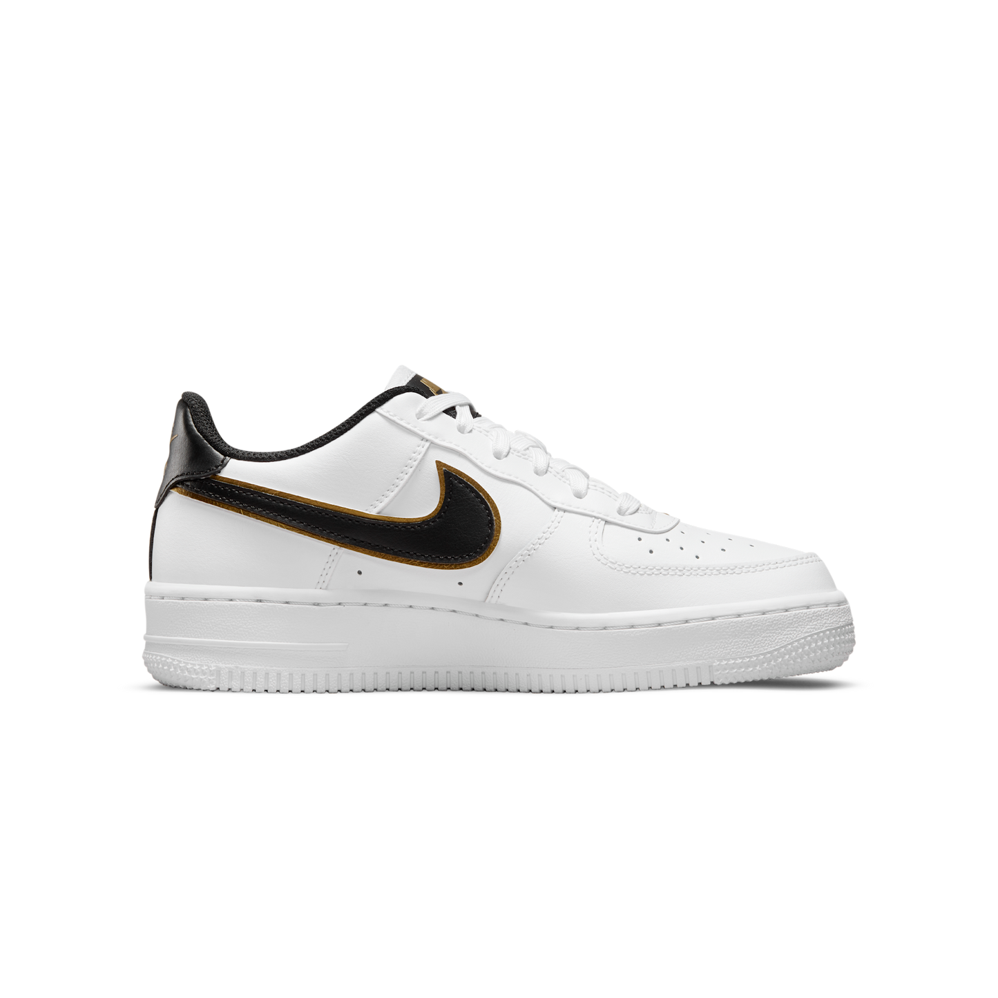 Nike Air Force 1 Low '07 LV8 Double Swoosh White Metallic Gold (GS)