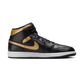 Jordan 1 Mid Black Metallic Gold