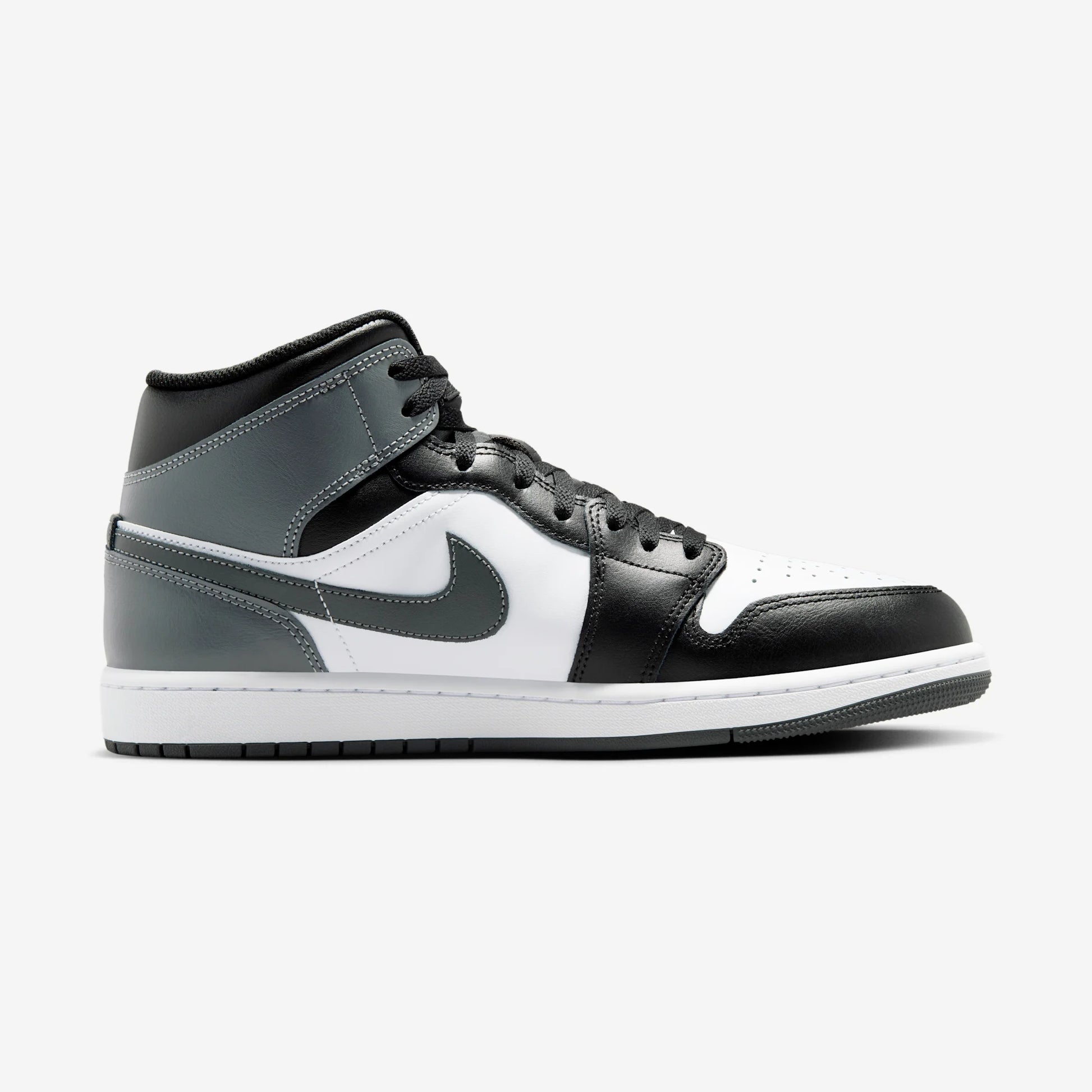 Jordan 1 Mid Black White Iron Grey