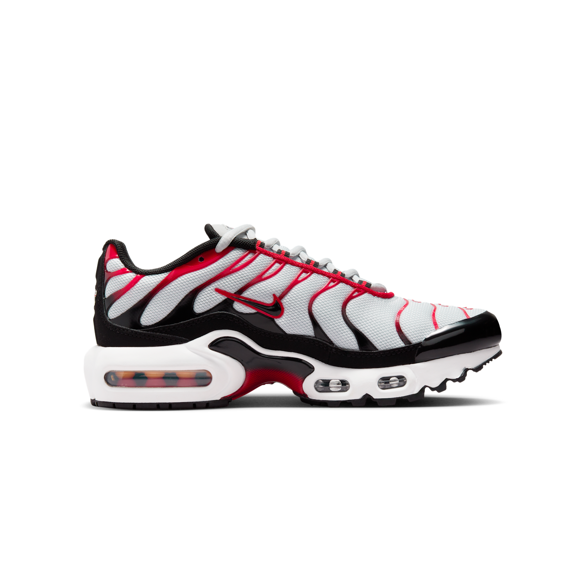 Nike Air Max Plus Pure Platinum Black White University Red (GS)