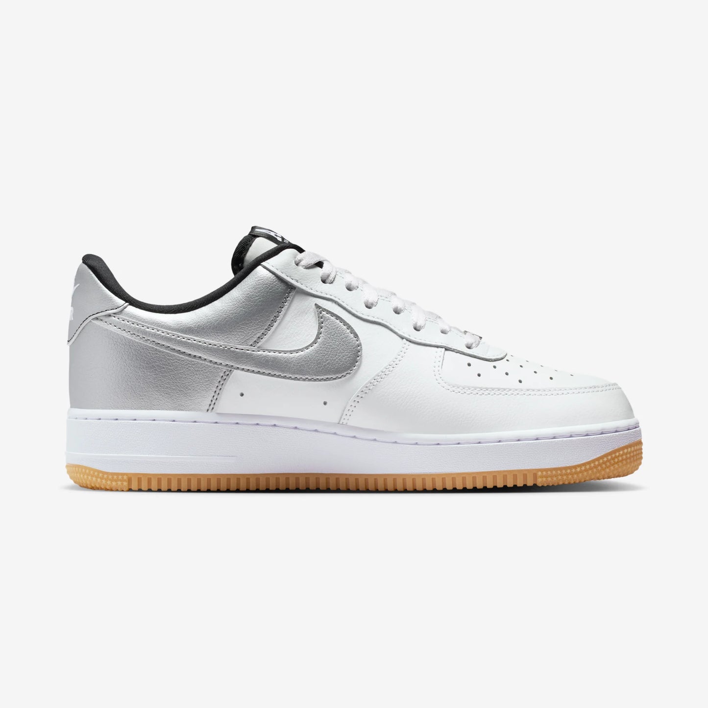 Nike Air Force 1 Low '07 LV8 White Black Metallic Silver