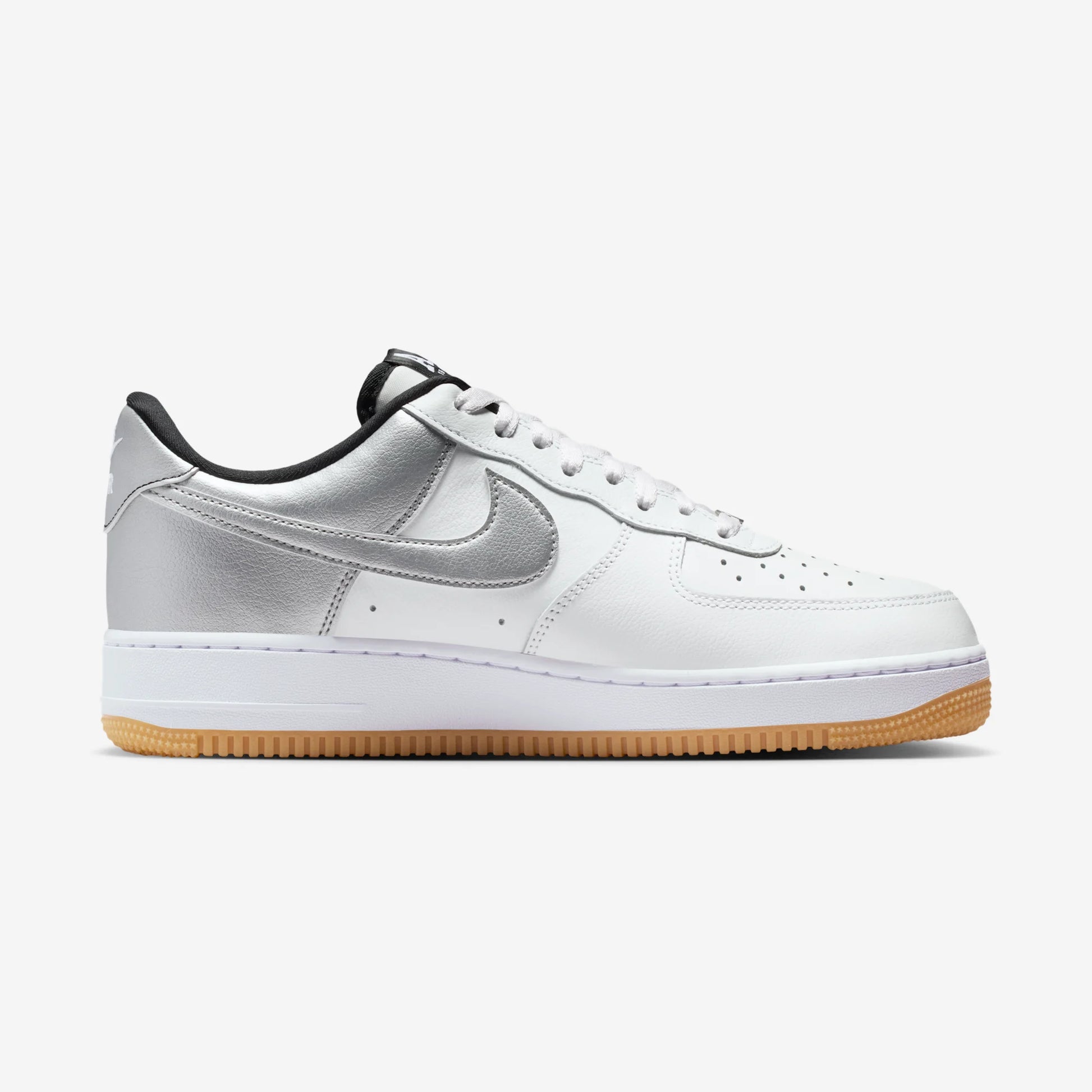 Nike Air Force 1 Low '07 LV8 White Black Metallic Silver