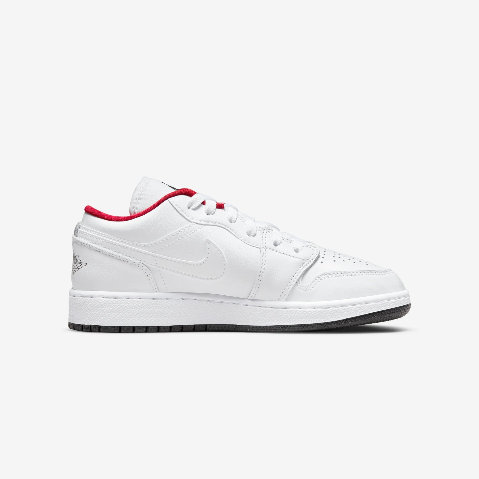 Jordan 1 Low White Gym Red Black (GS)