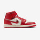 Jordan 1 Mid SE Red Cracked Leather (Women's)