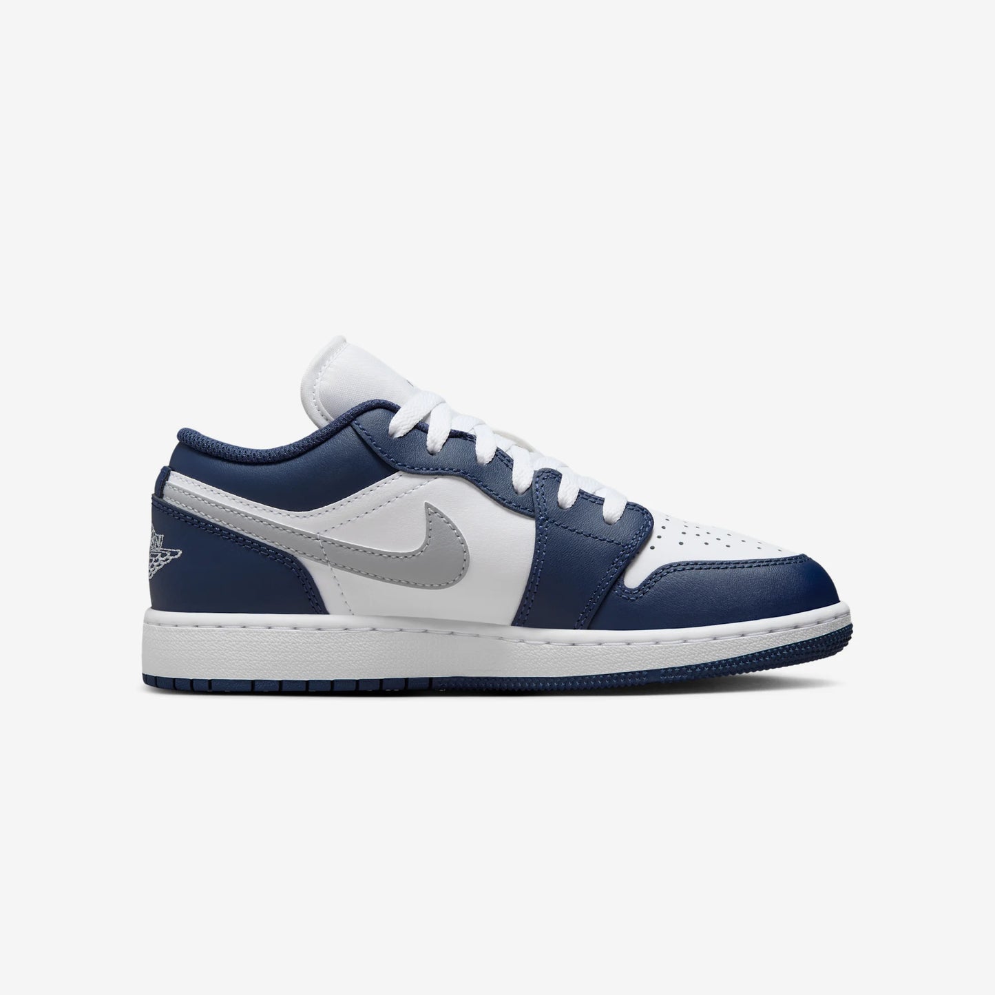 Jordan 1 Low Midnight Navy Wolf Grey (GS)