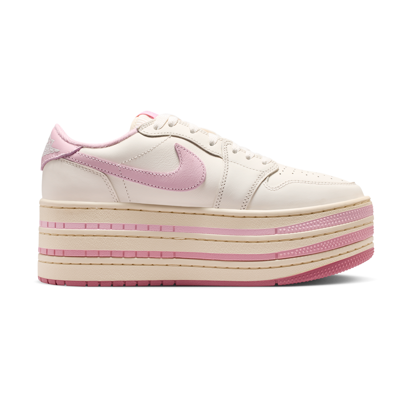 Jordan 1 Low Triple Stack Pale Ivory Iced Carmine (Women's)