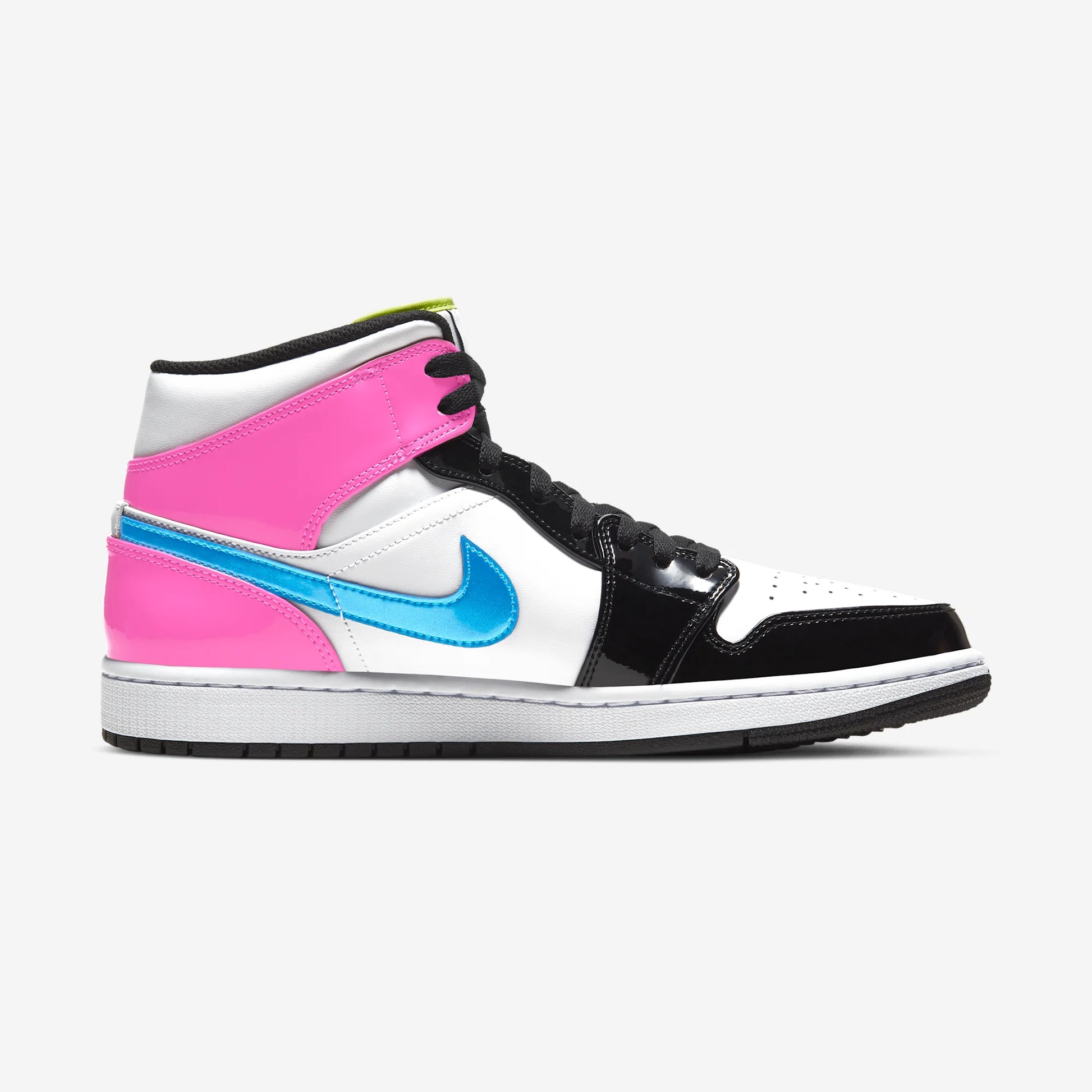 Jordan 1 Mid White Black Cyber Pink