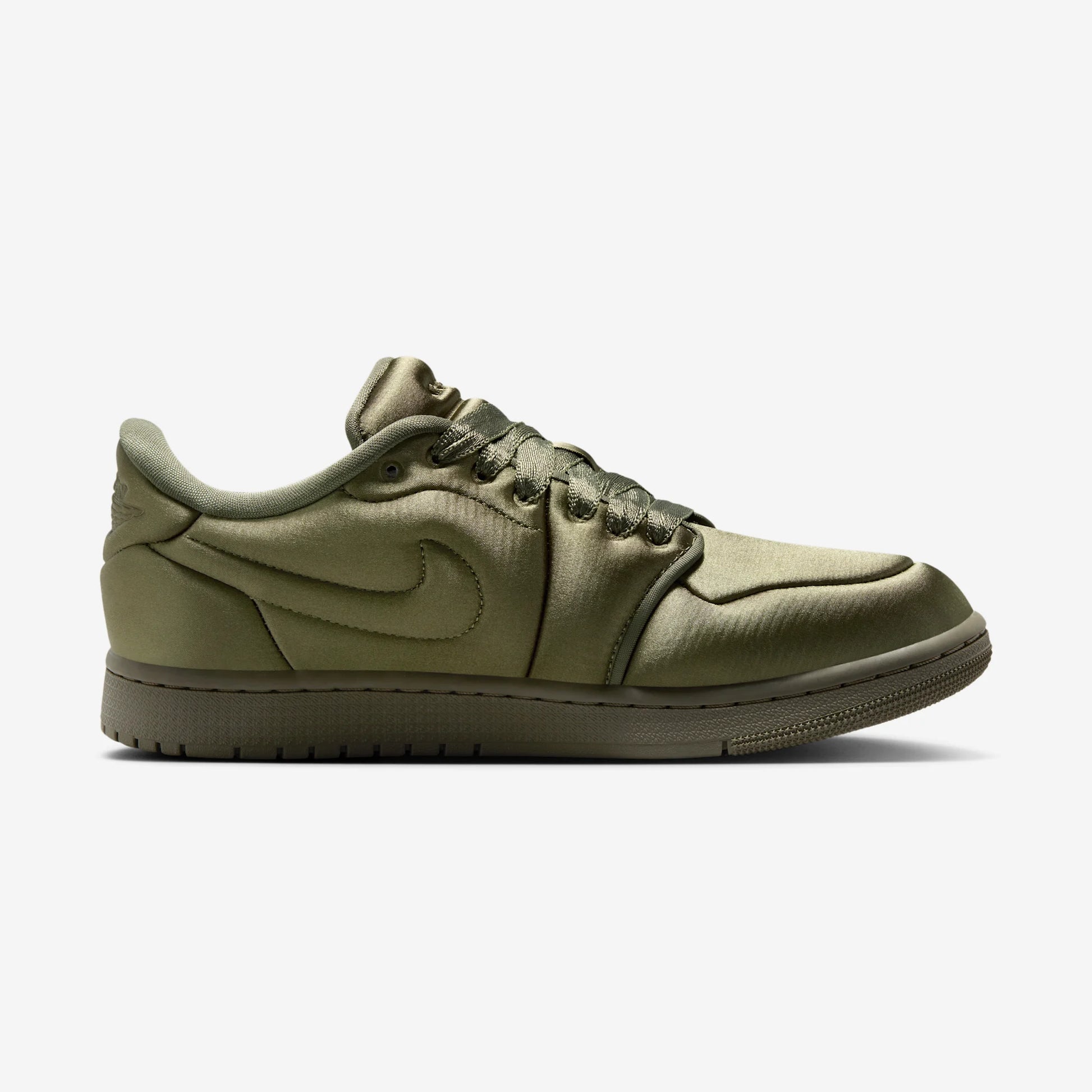 Jordan 1 Low Method of Make Satin Medium Olive (Women's)
