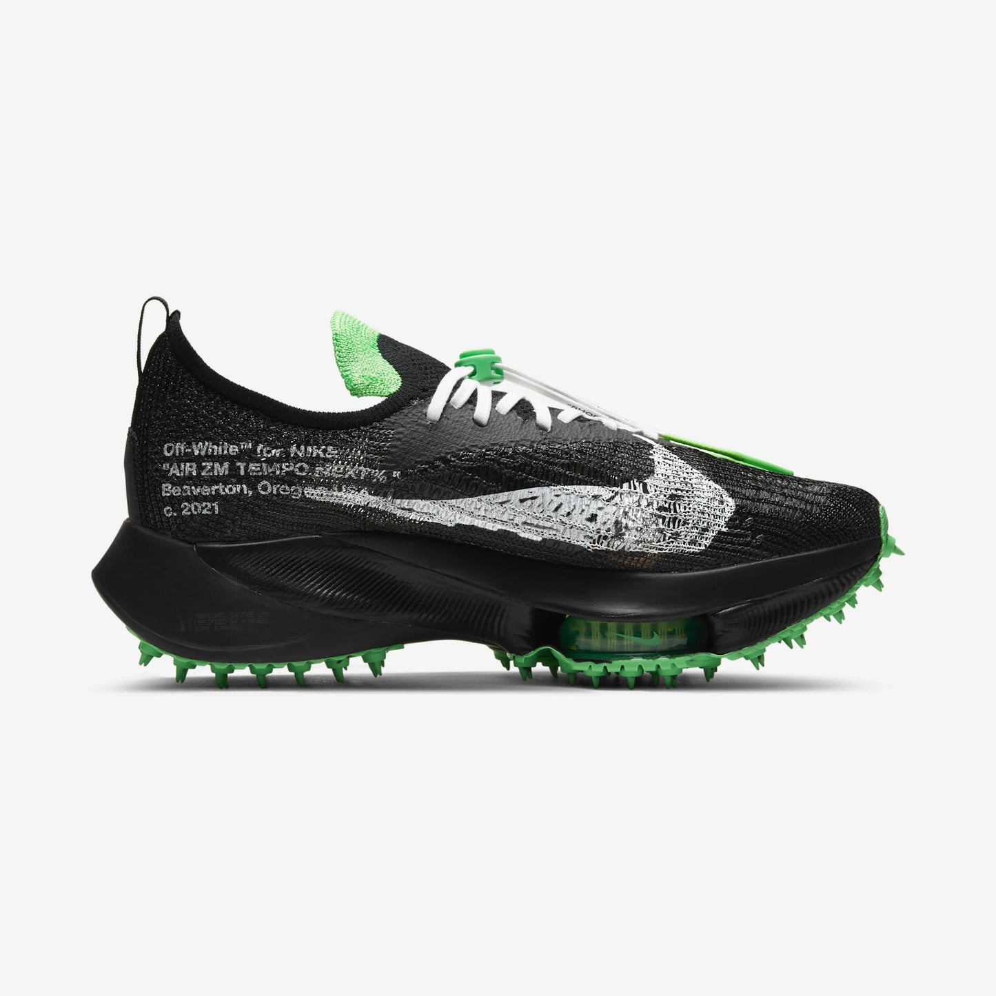 Nike Air Zoom Tempo Next% Flyknit Off-White Black Scream Green