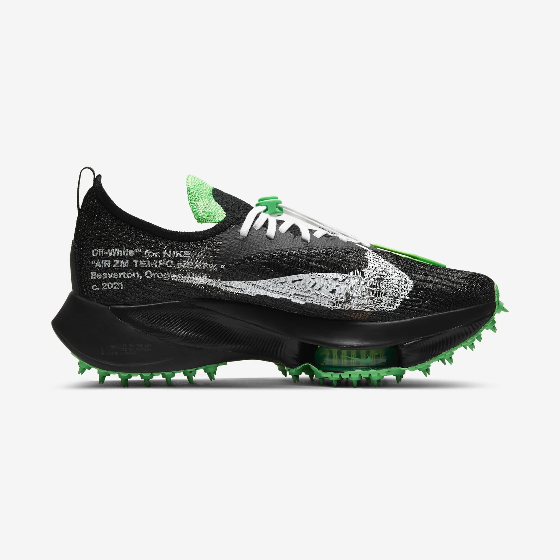Nike Air Zoom Tempo Next% Flyknit Off-White Black Scream Green