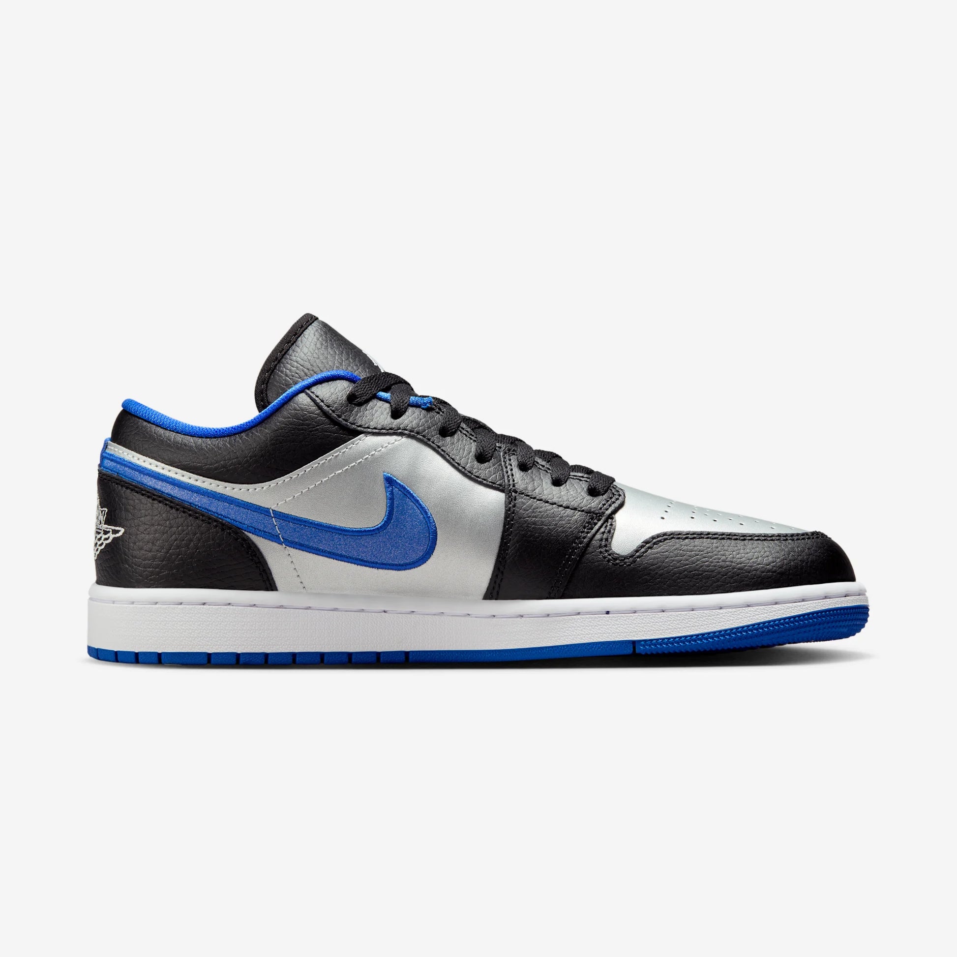 Jordan 1 Low Black Game Royal Metallic Platinum
