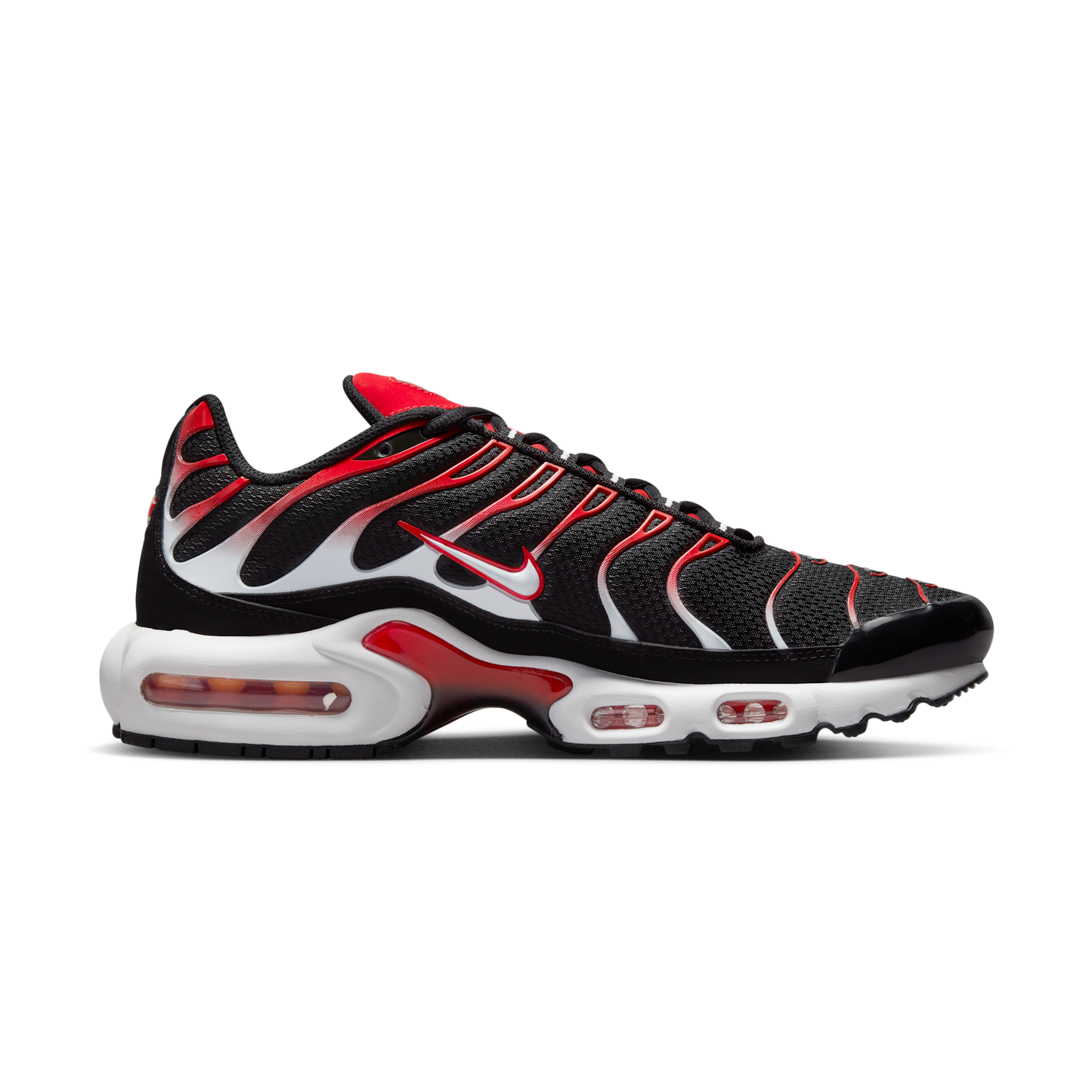 Nike Air Max Plus Black White University Red