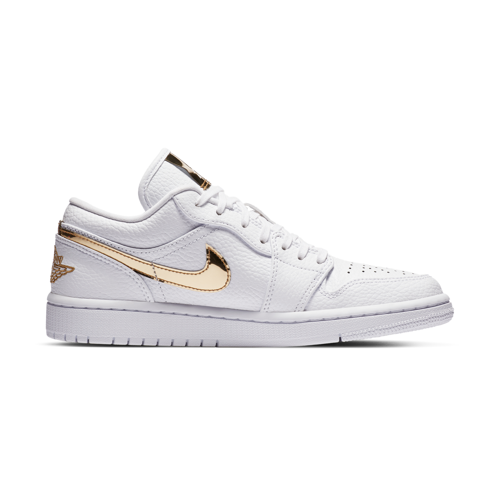 Jordan 1 Low White Metallic Gold (Women's)