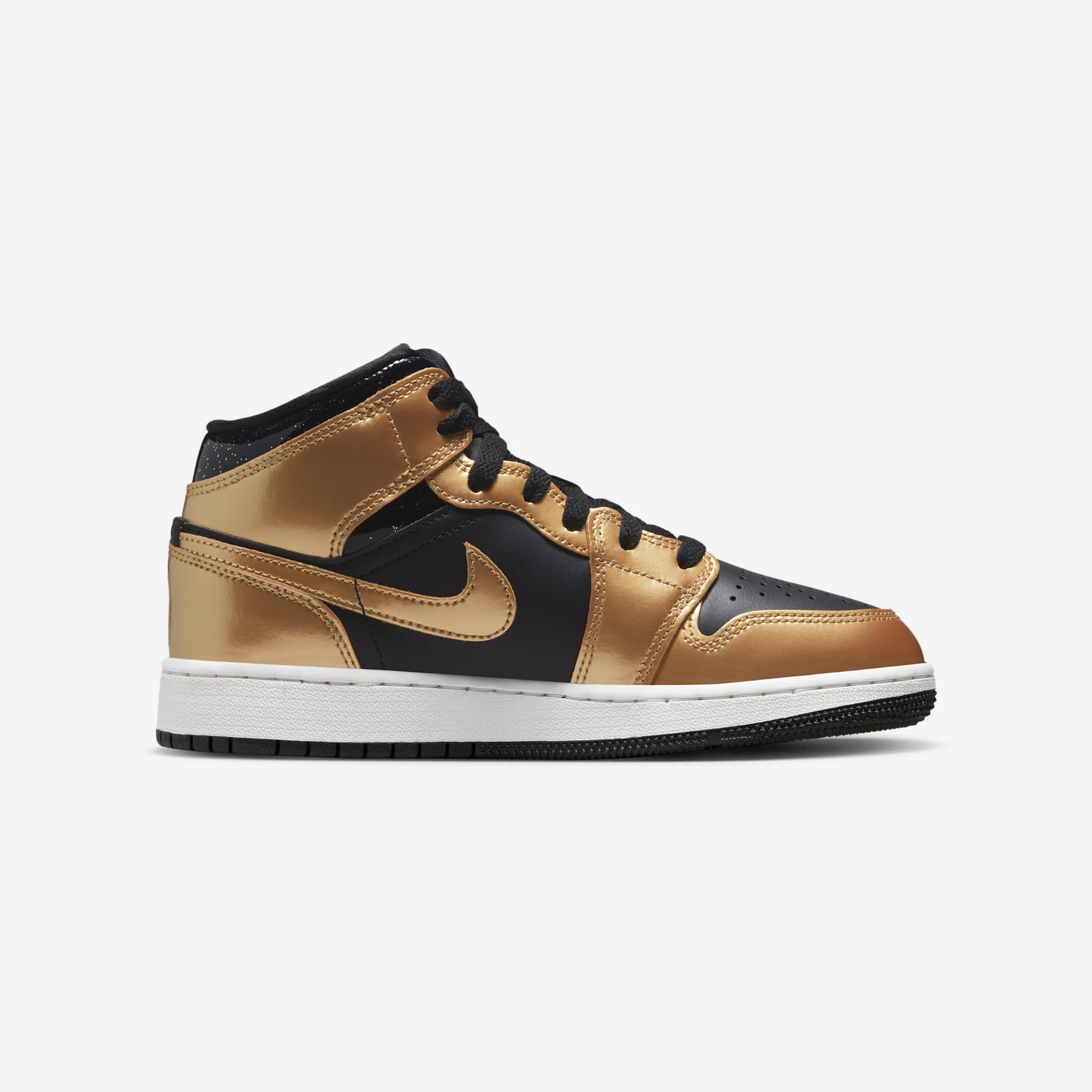 Jordan 1 Mid SE Metallic Gold Black (GS)