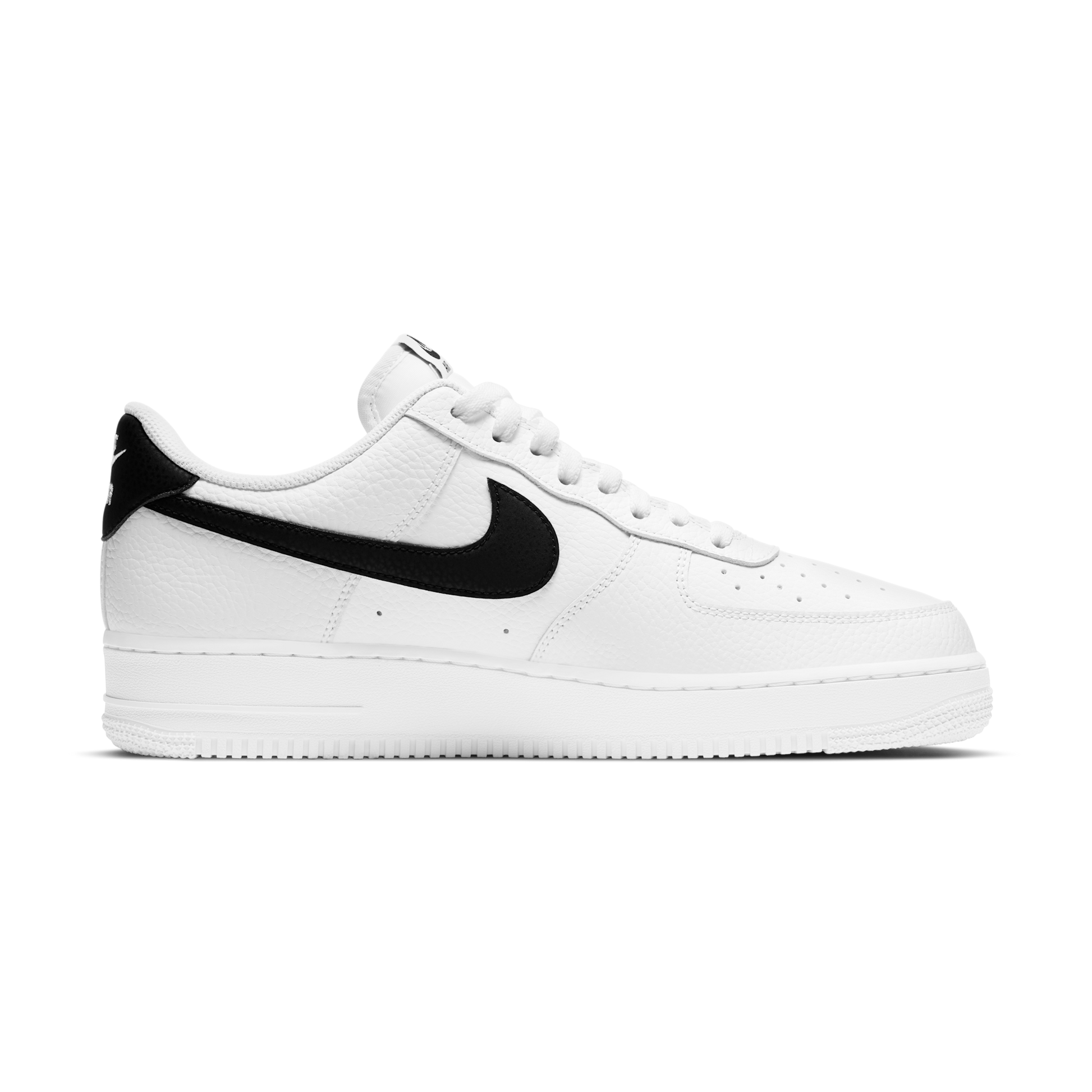 Nike Air Force 1 Low '07 White Black Pebbled Leather