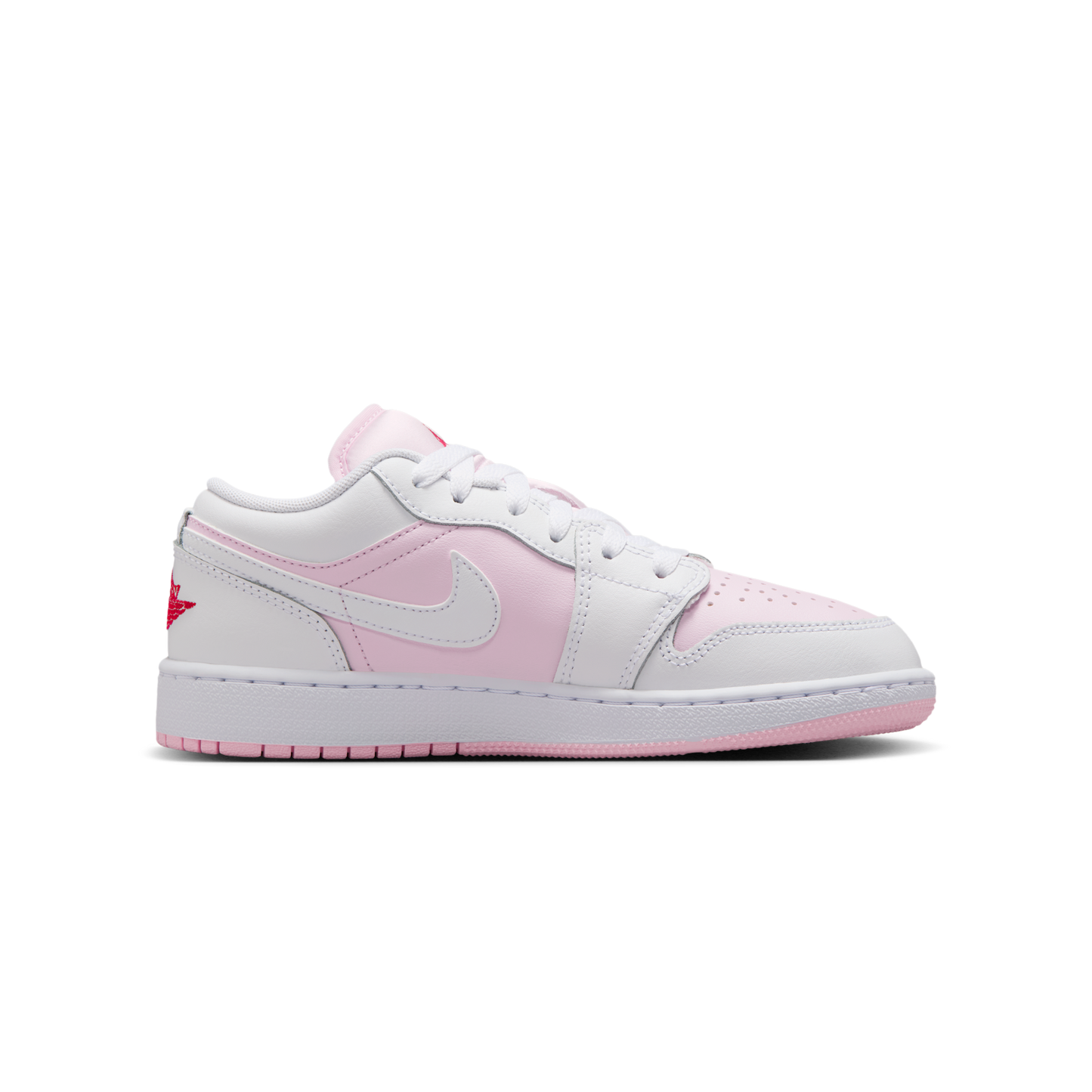 Jordan 1 Low Pink Foam Fire Red White (GS)