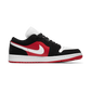 Jordan 1 Low Black White Gym Red (Women's)