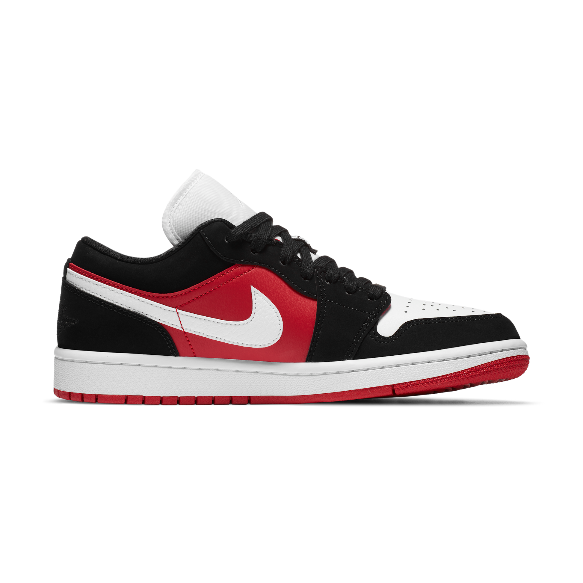 Jordan 1 Low Black White Gym Red (Women's)