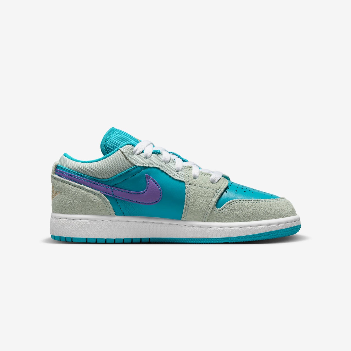 Jordan 1 Low SE Pistachio Frost Aquatone Psychic Purple Celestial Gold (GS)