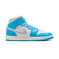 Jordan 1 Mid Dark Powder Blue White Sail Neutral Grey (Women's)