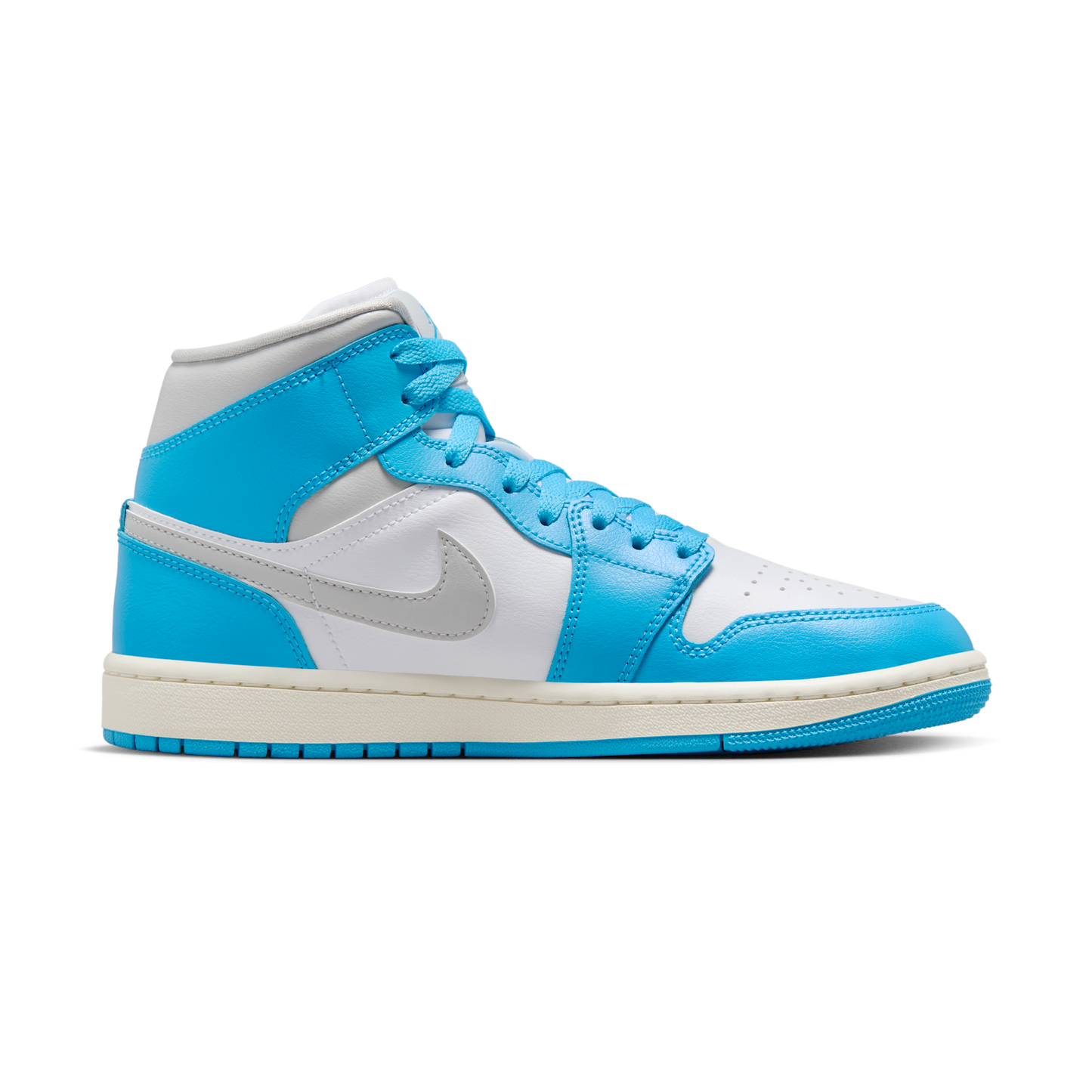 Jordan 1 Mid Dark Powder Blue White Sail Neutral Grey (Women's)