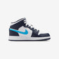 Jordan 1 Mid Obsidian Dark Powder Blue (GS)