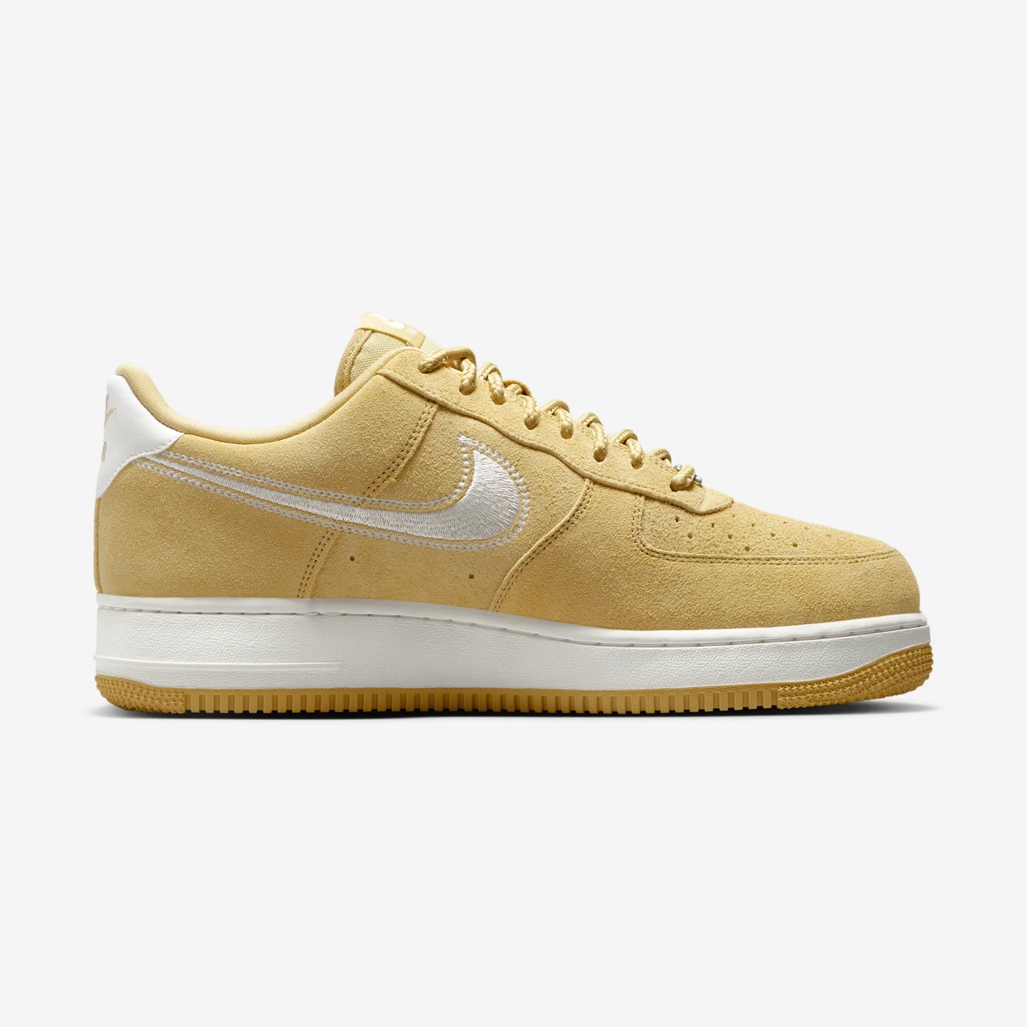 Nike Air Force 1 Low '07 LV8 Buff Gold Sail Embroidered Swoosh