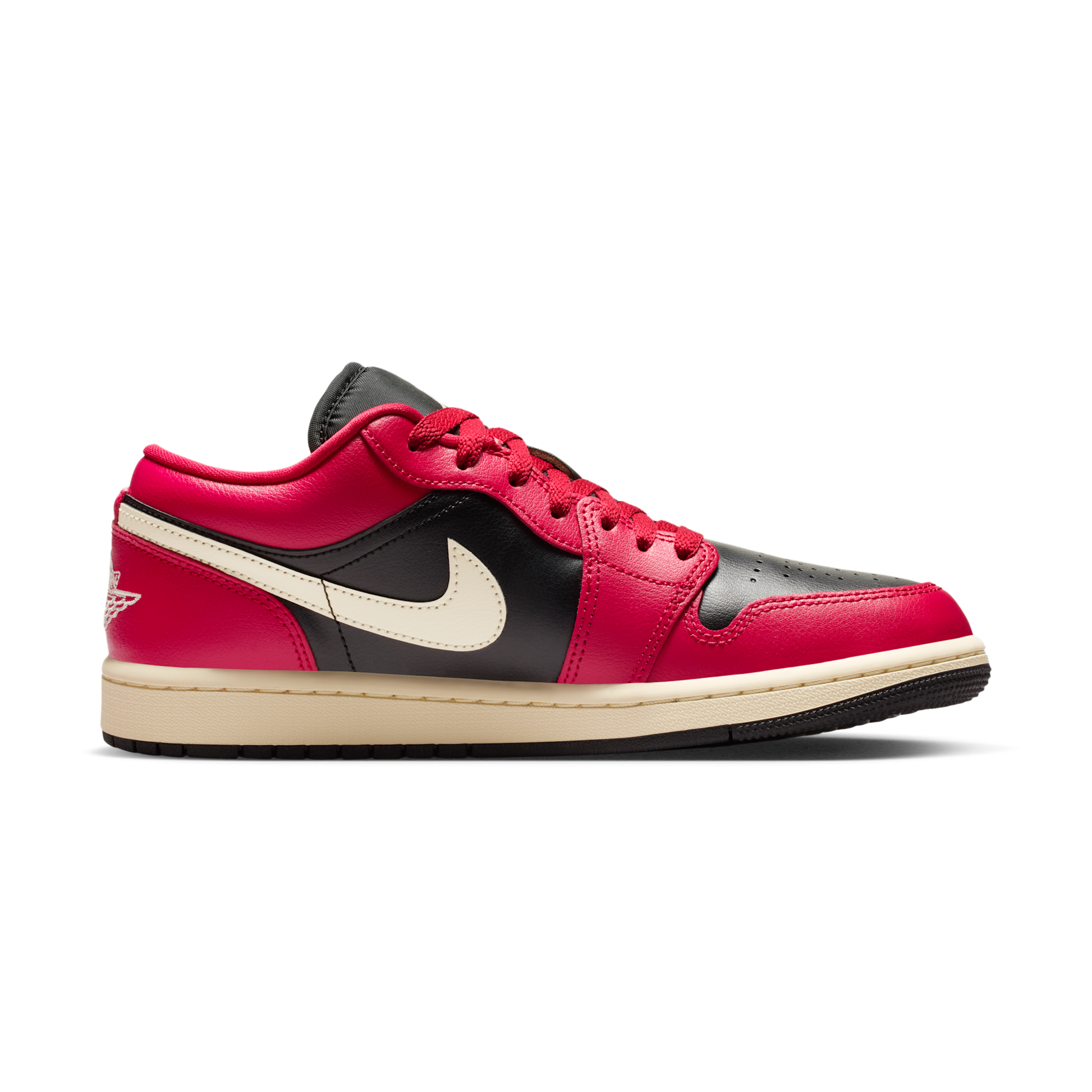 Jordan 1 Low Mystic Hibiscus Black (Women's)