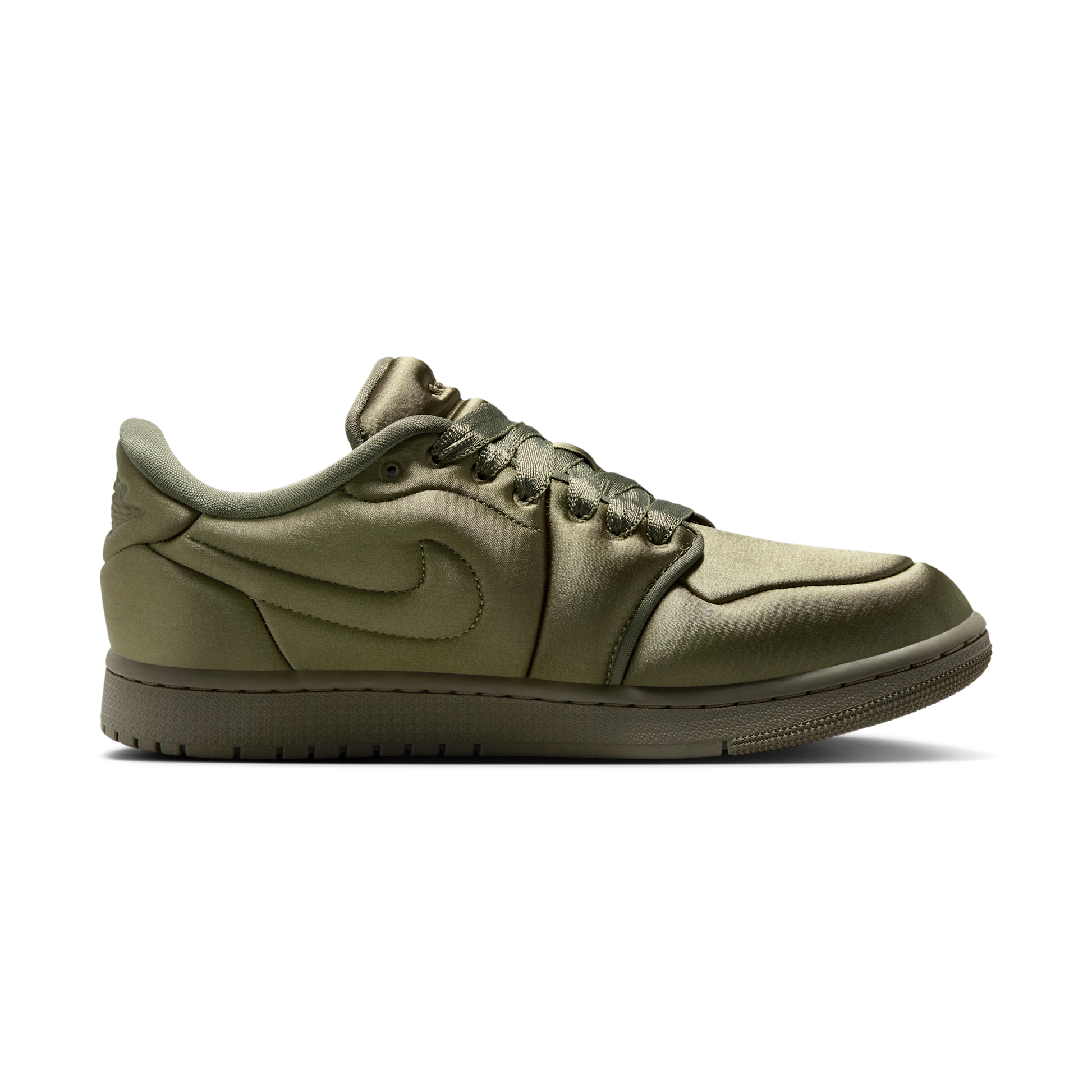 Jordan 1 Low Method of Make Satin Medium Olive (Women's)