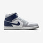 Jordan 1 Mid Wolf Grey Midnight Navy