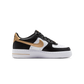 Nike Air Force 1 Low Black White Metallic Gold (GS)