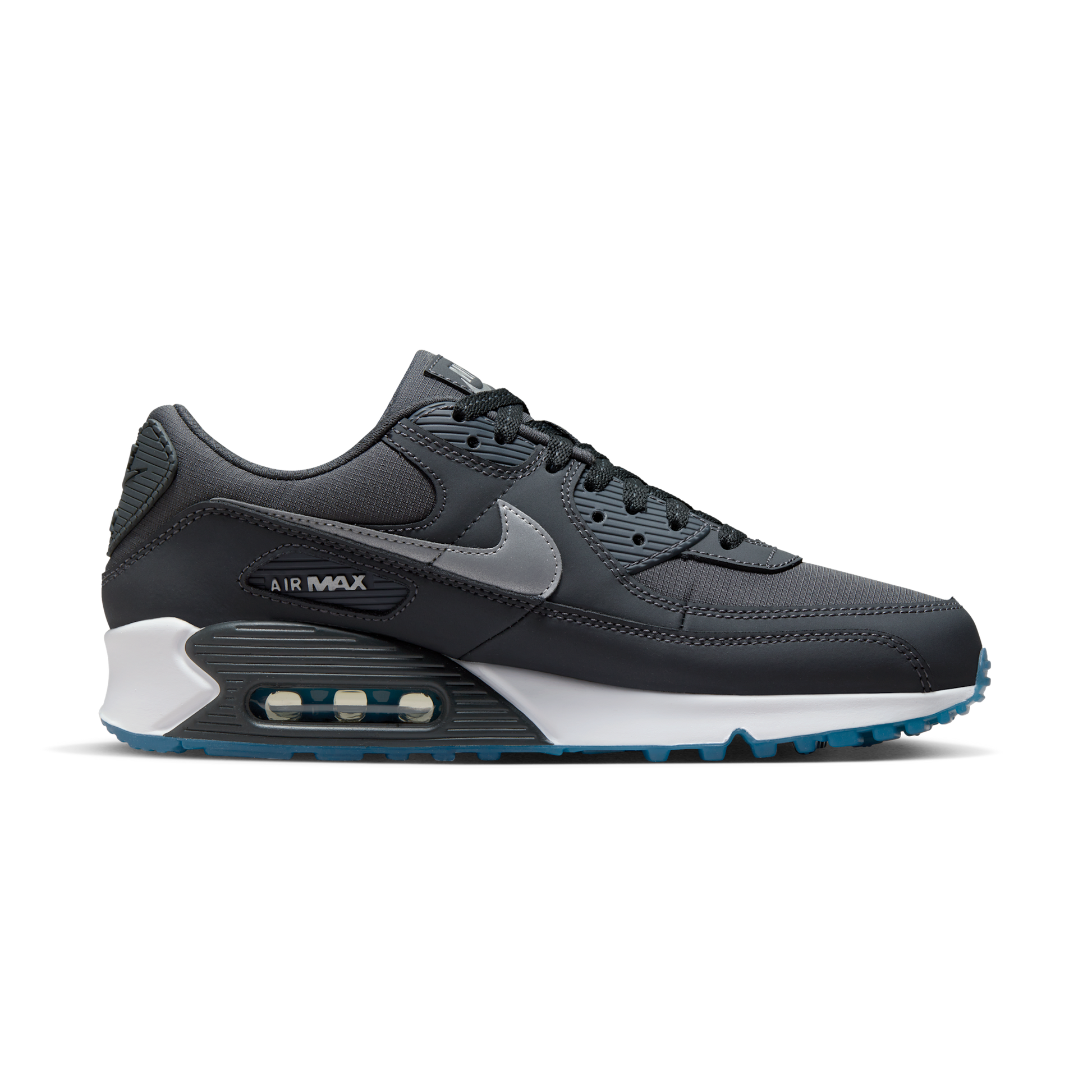 Nike Air Max 90 Reflective Swoosh Anthracite Industrial Blue
