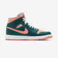 Jordan 1 Mid Dark Teal Green (Women's)