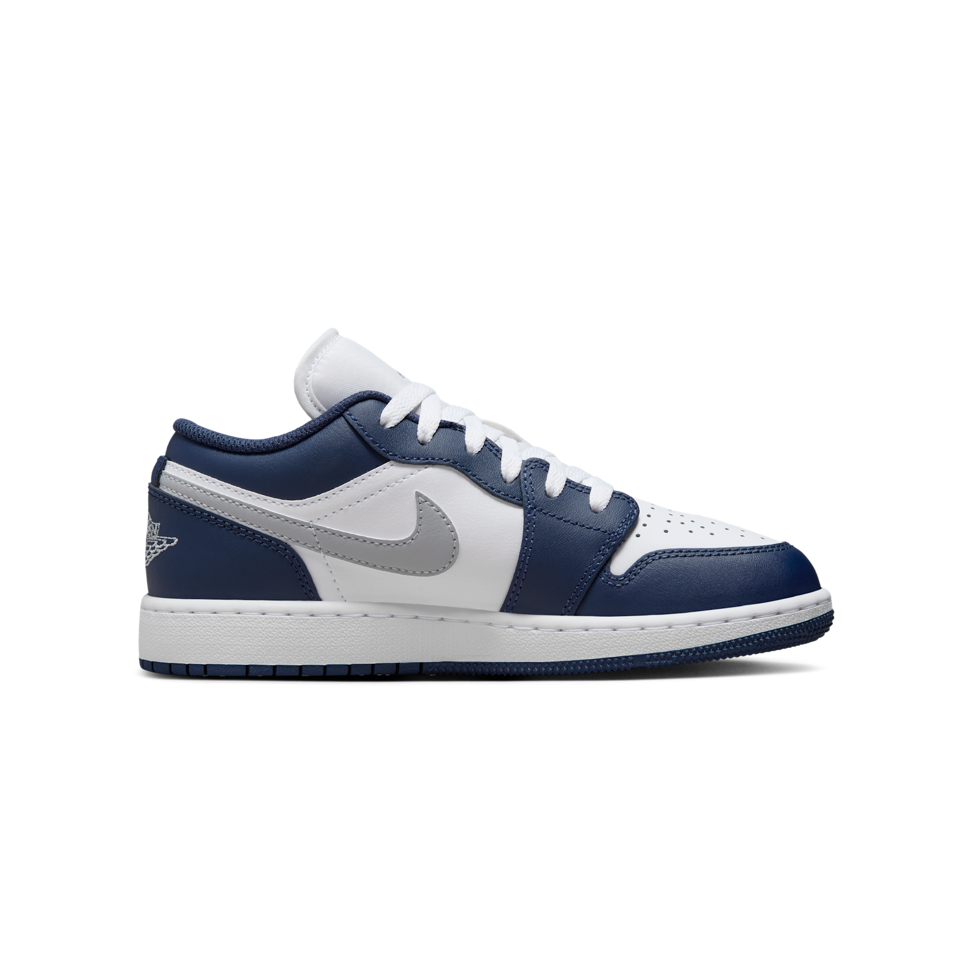 Jordan 1 Low Midnight Navy Wolf Grey (GS)