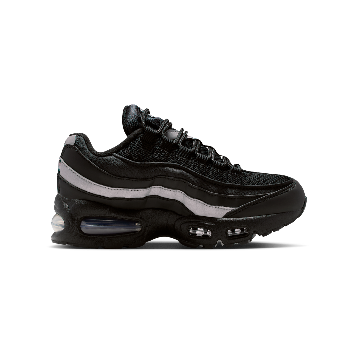 Nike Air Max 95 Black White Metallic Silver (GS)