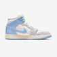Jordan 1 Mid Psychic Blue Sail Coconut Milk (Women's)