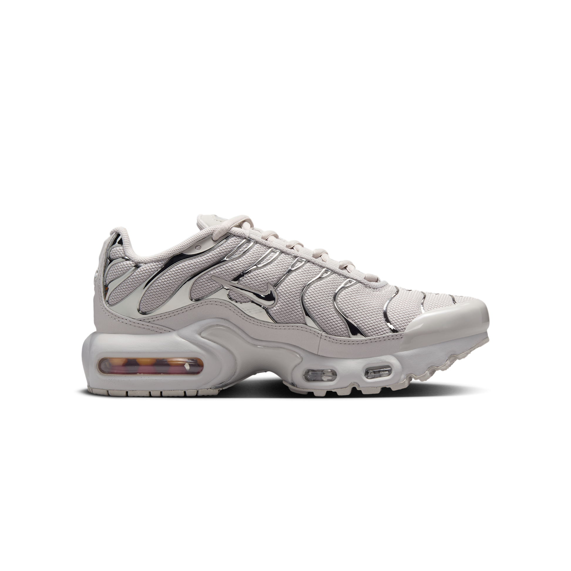 Nike Air Max Plus Light Iron Ore Gym Red Smoke Grey Metallic Silver (GS)