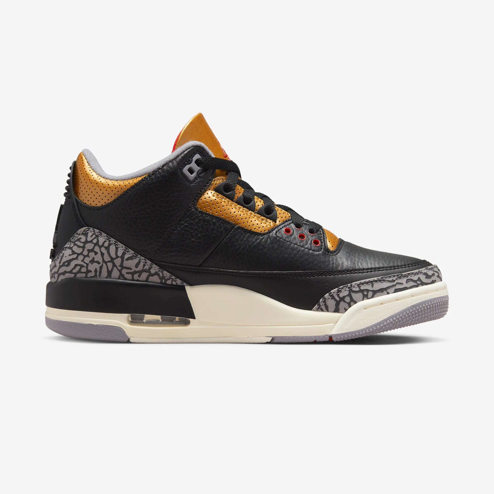 Jordan 3 Retro Black Cement Gold (Women's)