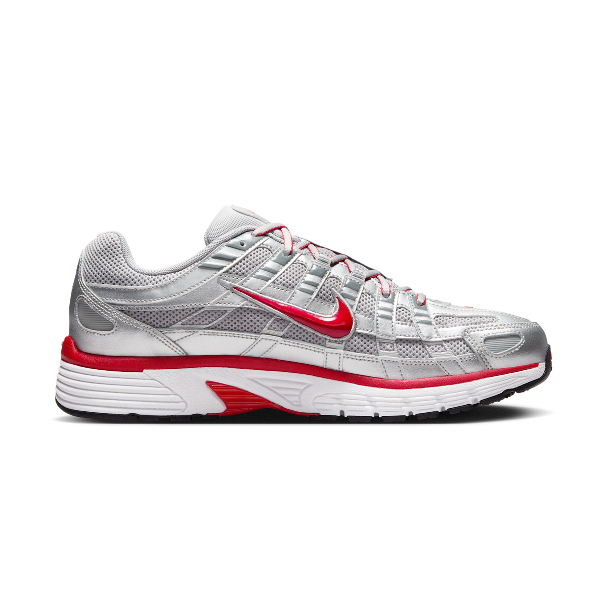 Nike P-6000 Metallic Silver Gym Red