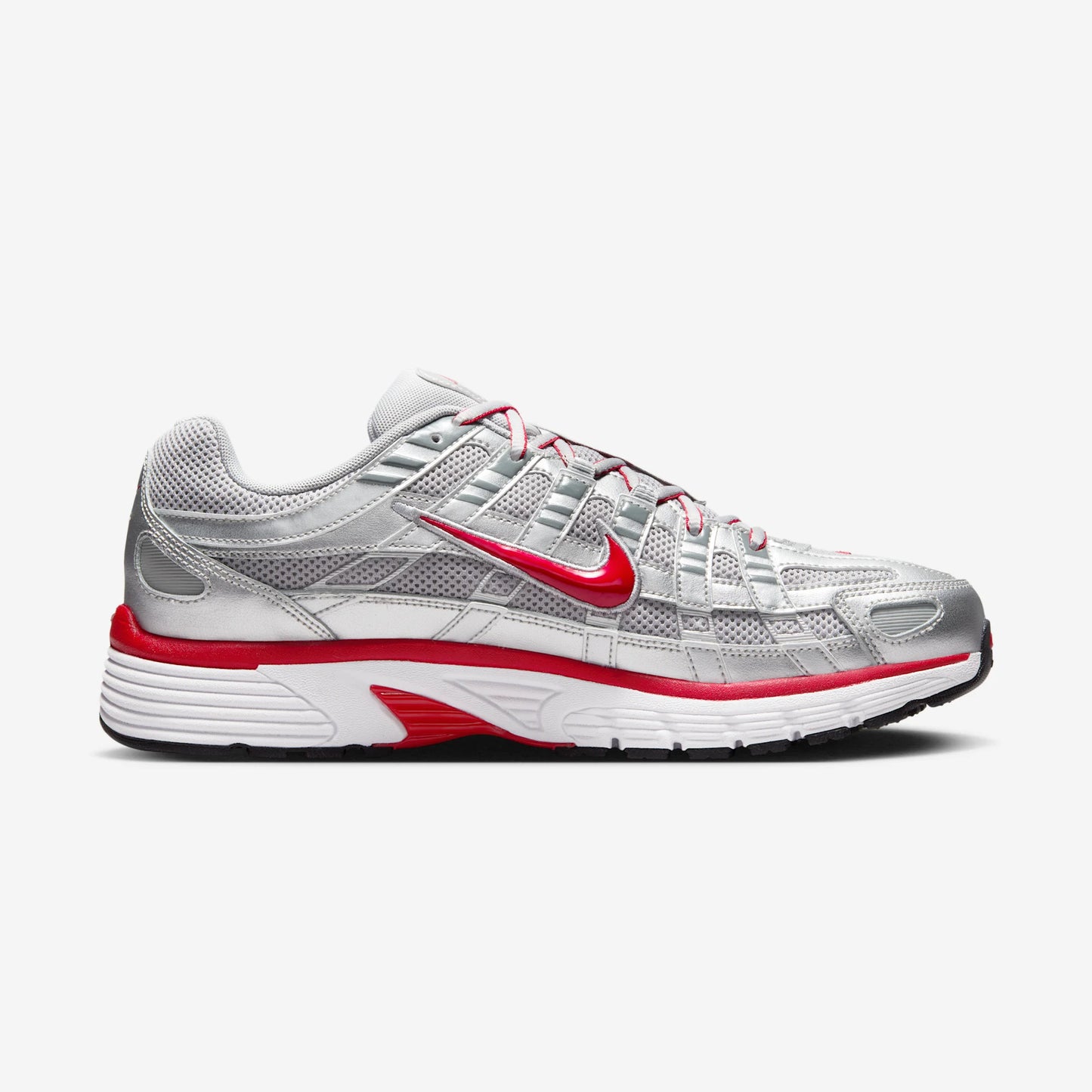 Nike P-6000 Metallic Silver Gym Red