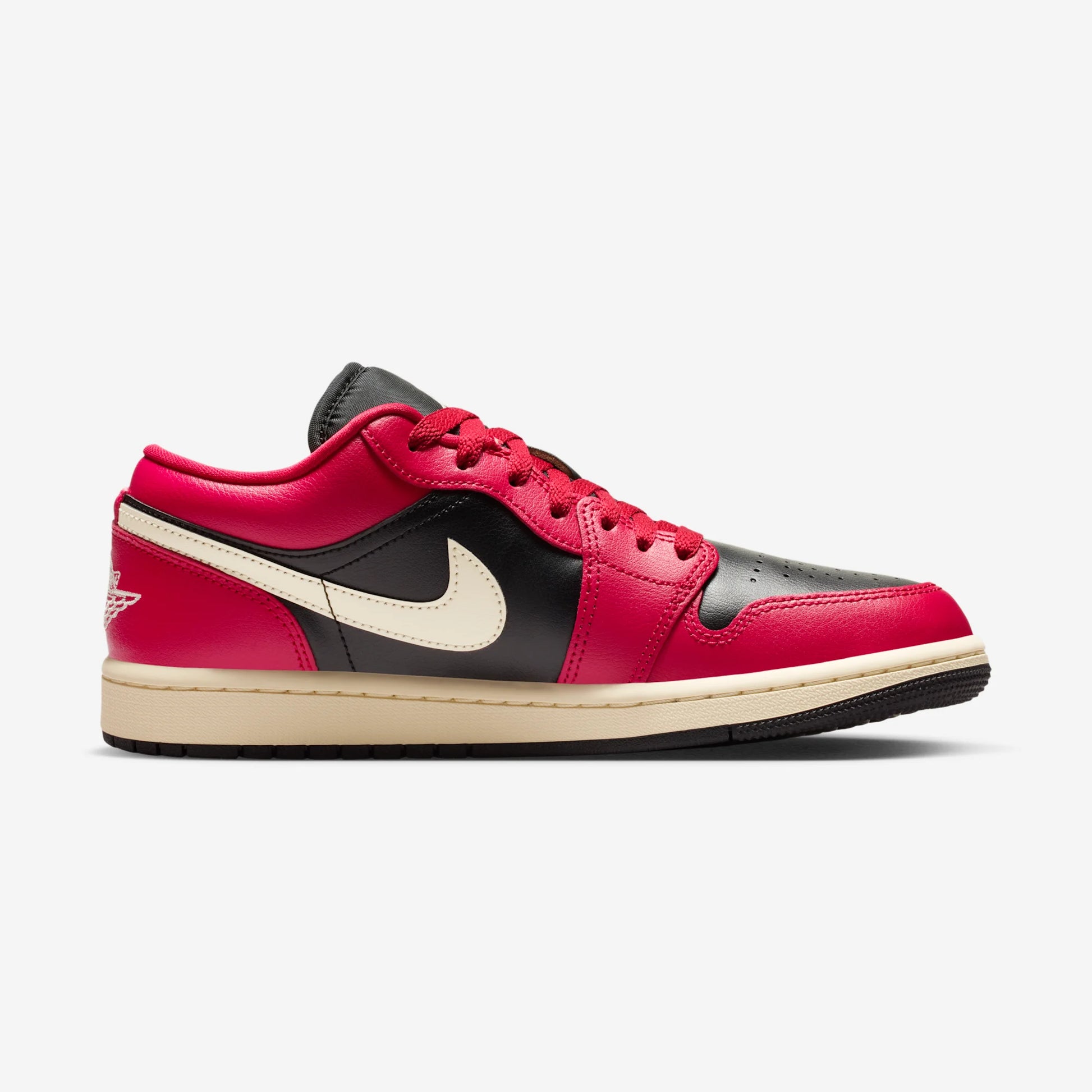 Jordan 1 Low Mystic Hibiscus Black (Women's)