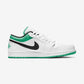Jordan 1 Low White Lucky Green Black