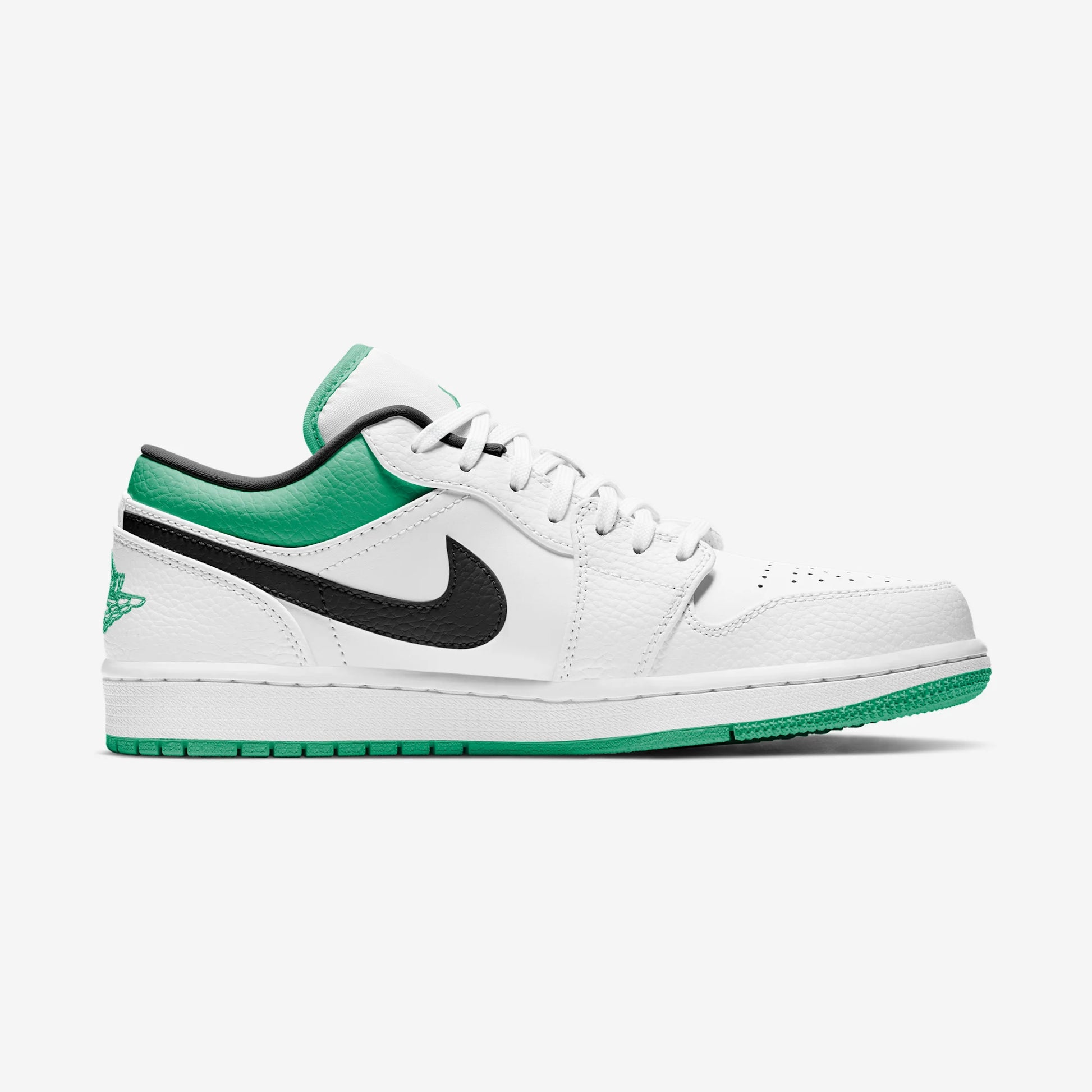 Jordan 1 Low White Lucky Green Black