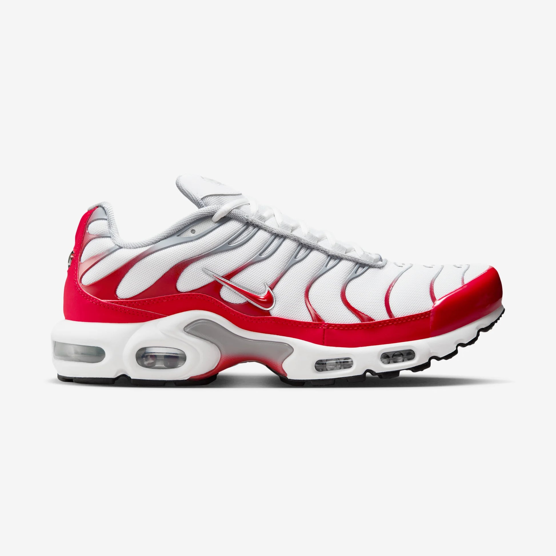 Nike Air Max Plus White University Red Wolf Grey