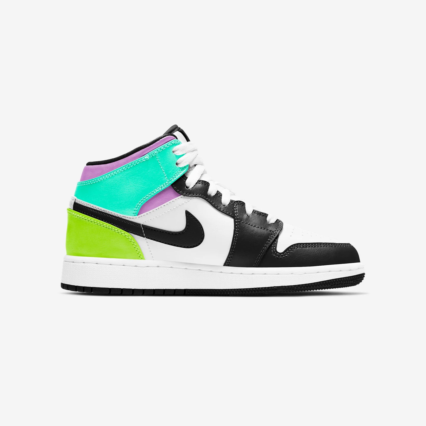 Jordan 1 Mid Pastel Black Toe (GS)