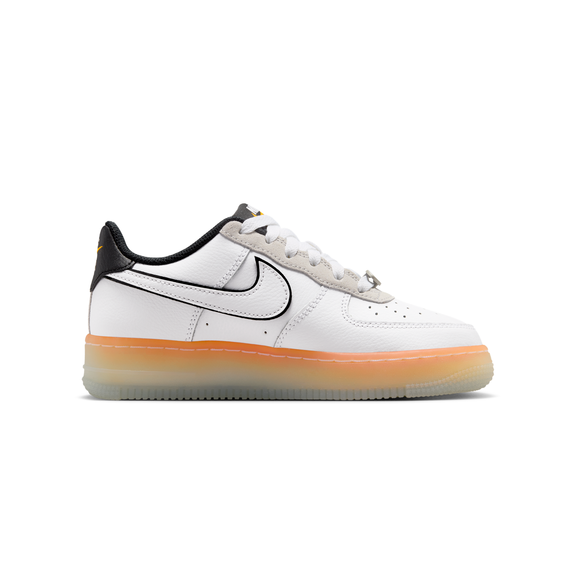 Nike Air Force 1 Low White Black Orange Peel (GS)